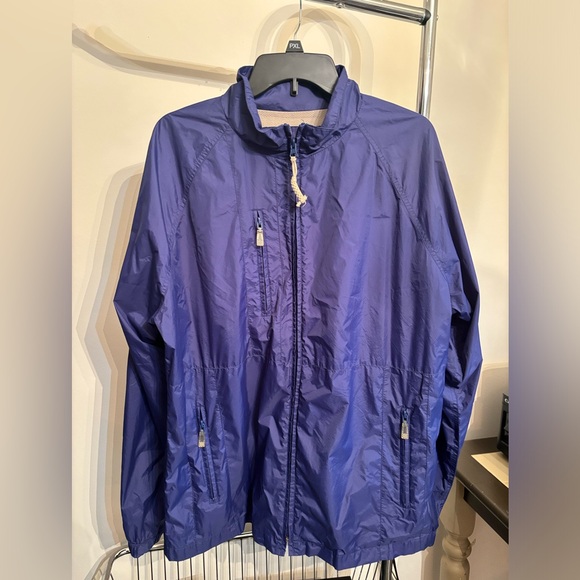 Sperry Navy Top-Sider Nylon Mesh Lined Windbreaker Zip Front Jacket Size Large - Picture 4 of 11